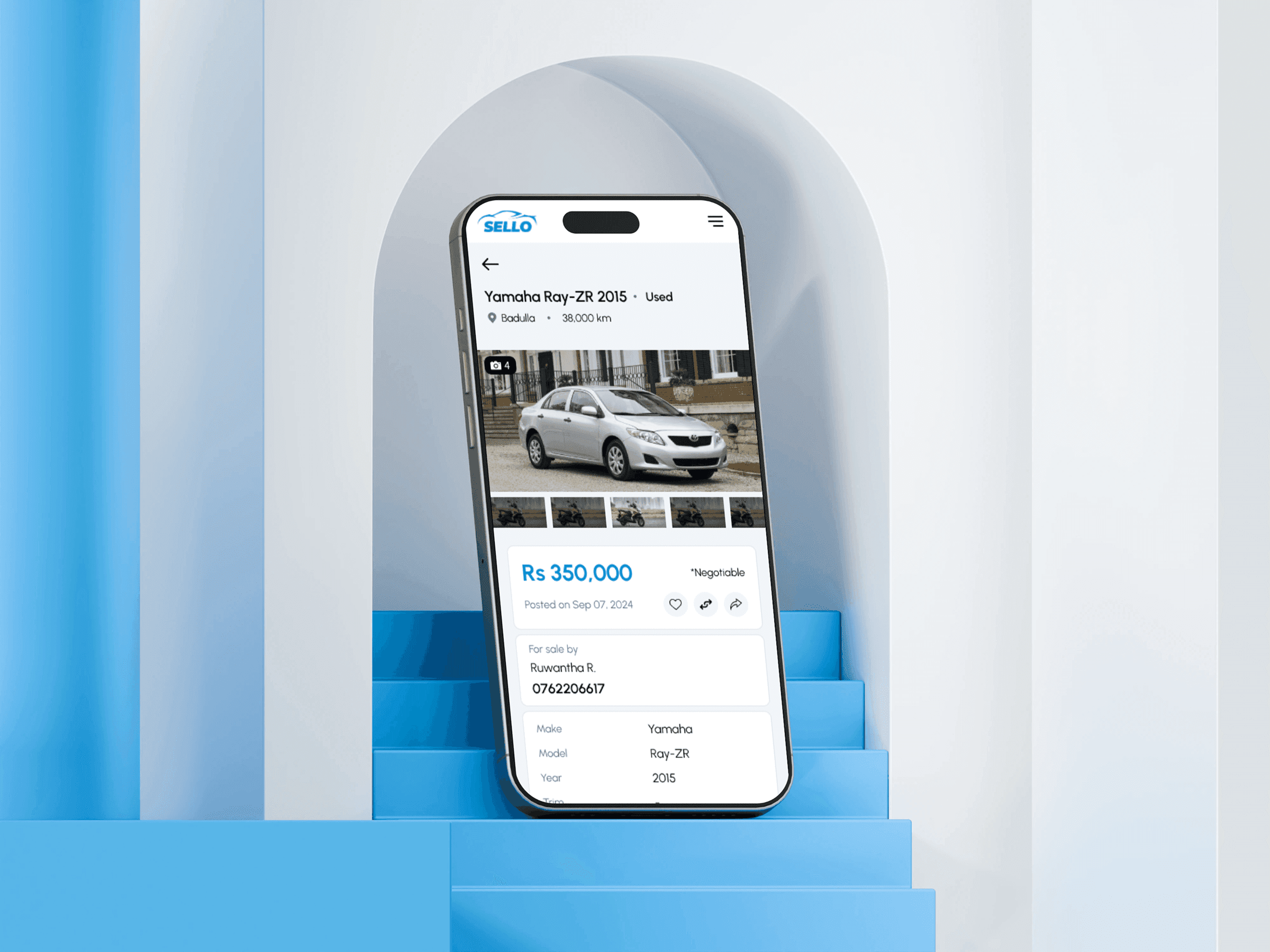 Vehicle listing and ad posting flow